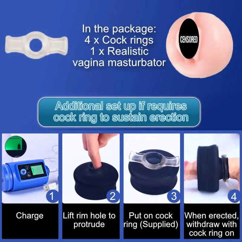 Ultramarine - Automatic Penis Pump - Frisky Business Adult Sex Toys Shop