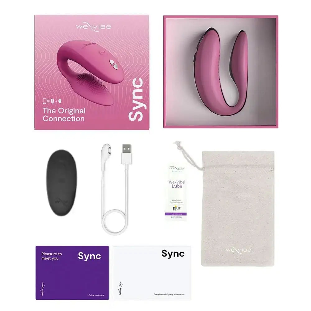 We-Vibe Sync 2 Pink travel lock feature and discreet whisper quiet motor technology for private sessions Singapore