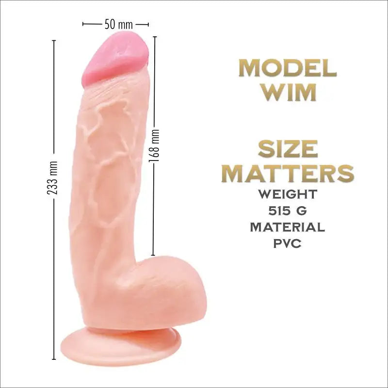 Wim 23.3 cm - Prince Series Realistic Suction Cup dildo - Frisky Business Adult Sex Toys Shop