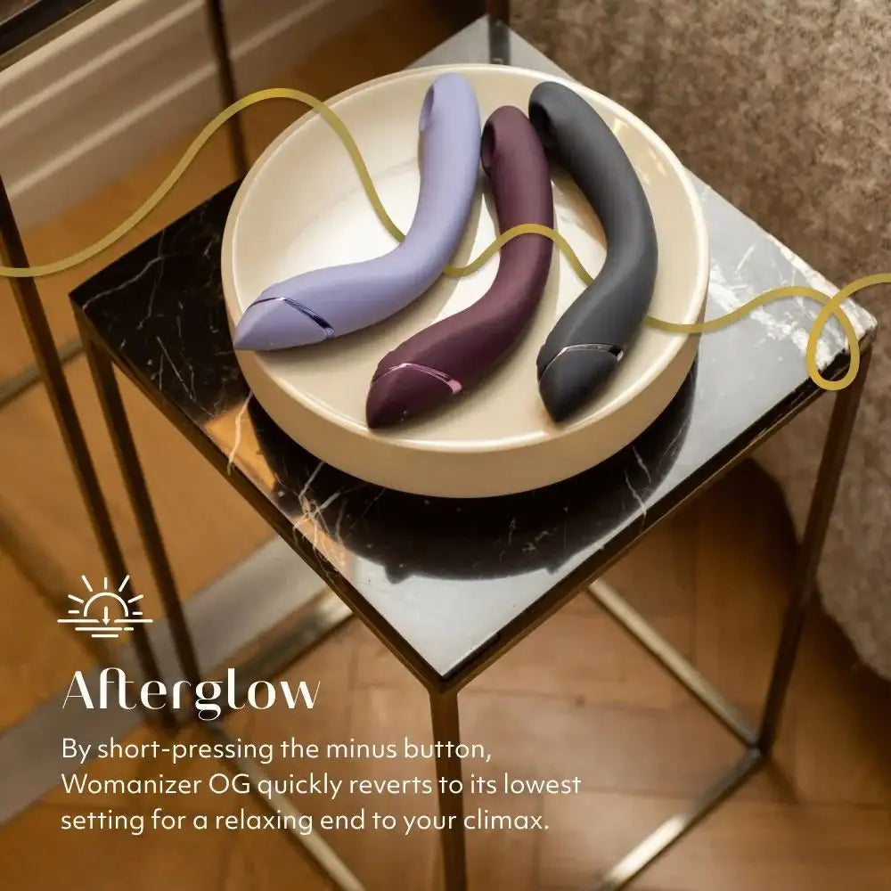 Womanizer OG Aubergine quiet motor adjustable intensity levels dual stimulation interactive device Singapore