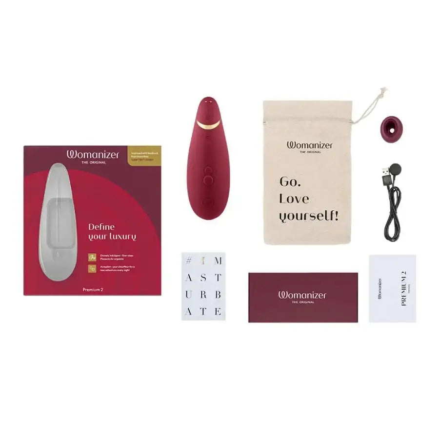 Womanizer Premium 2 Bordeaux Modern Design Lightweight Travel-Friendly Discreet Personal Massager Singapore
