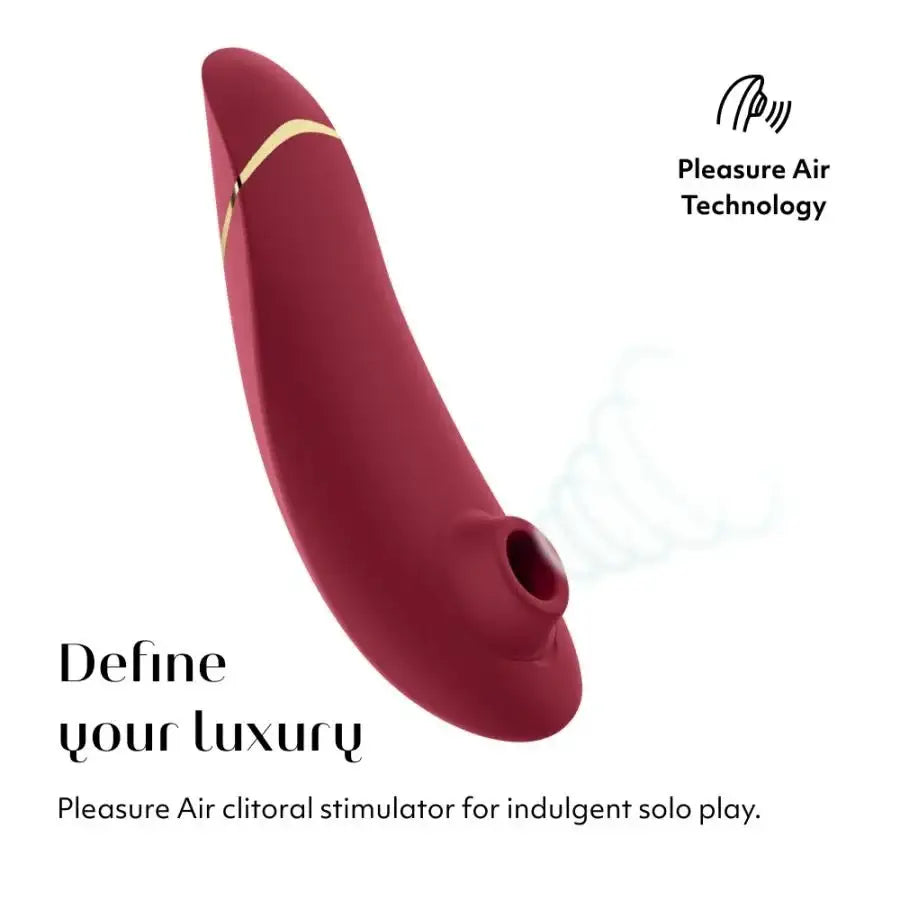 Womanizer Premium 2 Bordeaux Waterproof Design Gentle Stimulation Lightweight Adult Toy Singapore