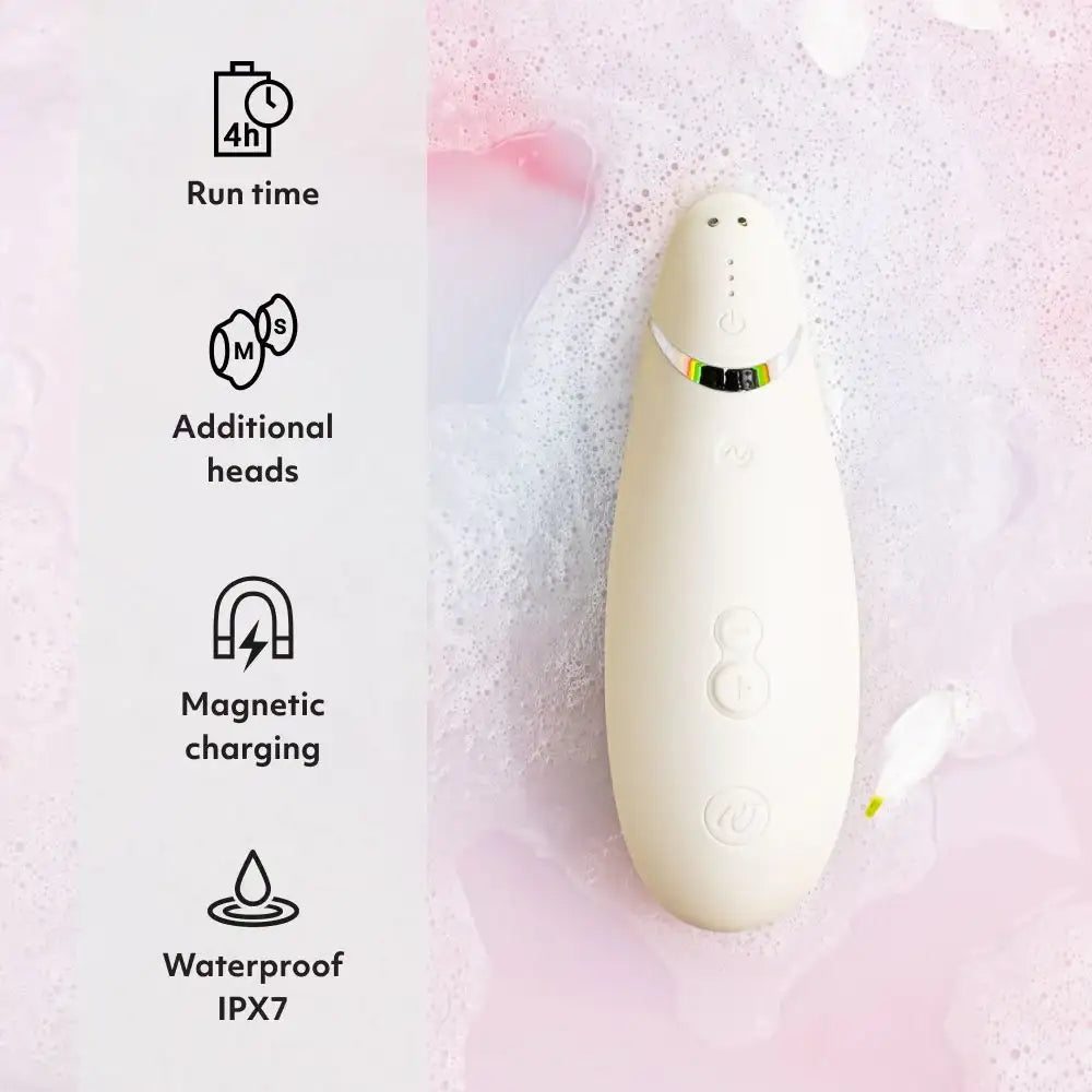 Womanizer Premium 2 Warm Grey Quiet Powerful Silicone Stimulator Compact Personal Massager Singapore