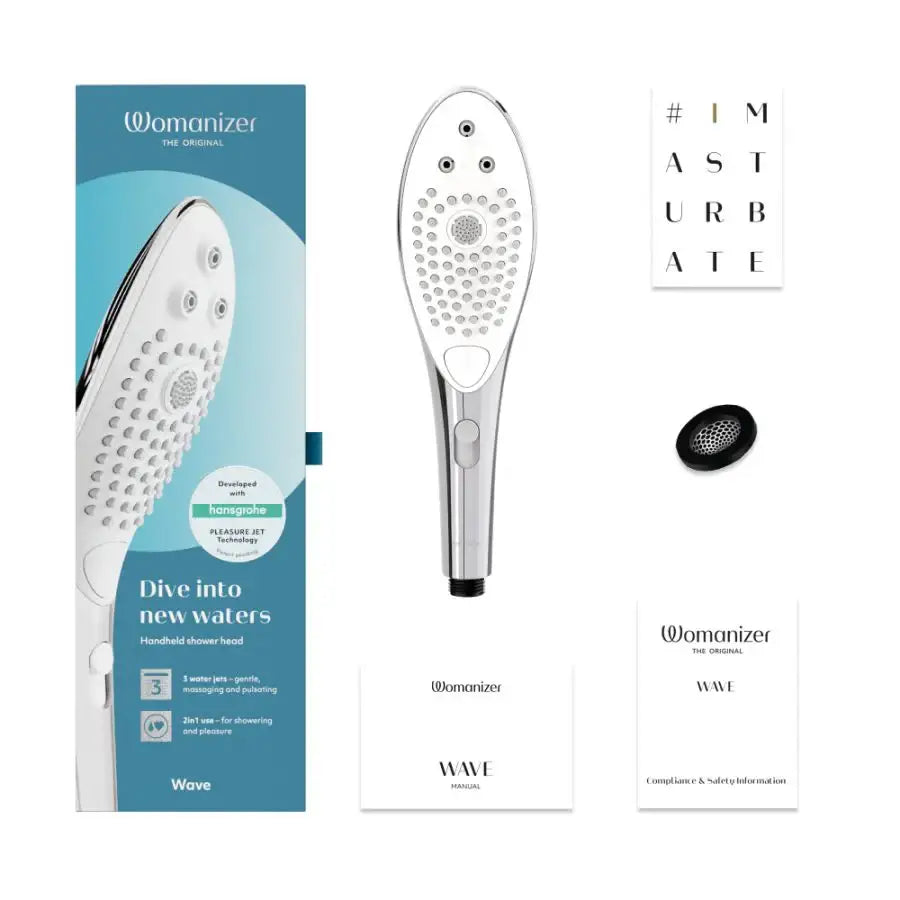Womanizer Wave Chrome Bluetooth Connected Silicone Stimulator Customizable Vibration Modes Singapore