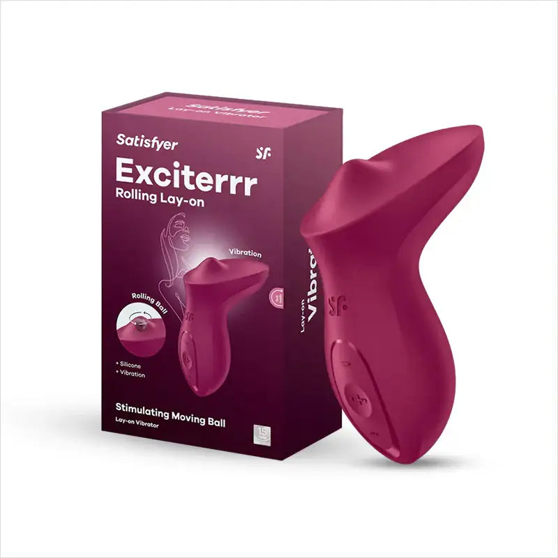 Satisfyer Exciterrr Berry Compact Design Soft Silicone Personal Massager Rechargeable Adult Toy Singapore