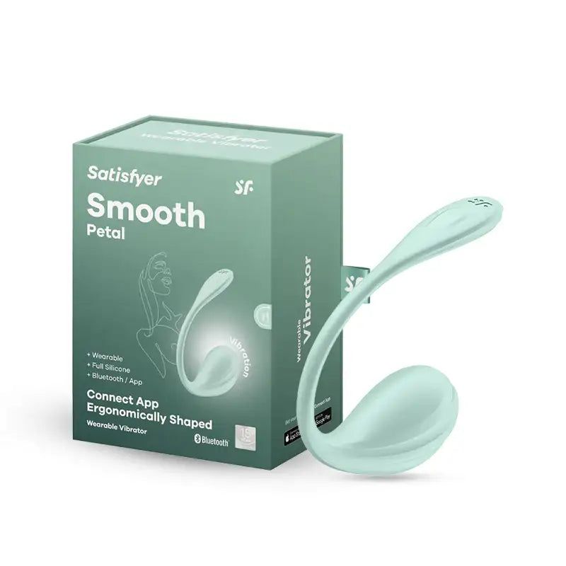 Satisfyer Smooth Petal Connect App Mint Compact Design Soft Silicone Personal Massager Rechargeable Adult Toy Singapore