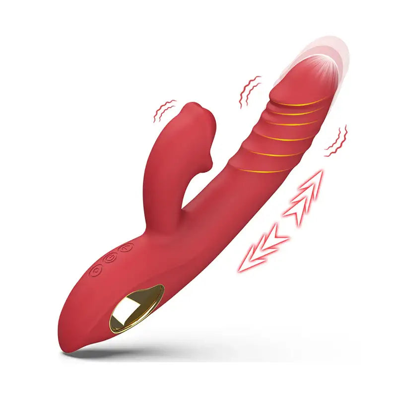 Gentle Touch - Thrusting Dual Vibrator With Licking - Frisky Business Adult Sex Toys Shop