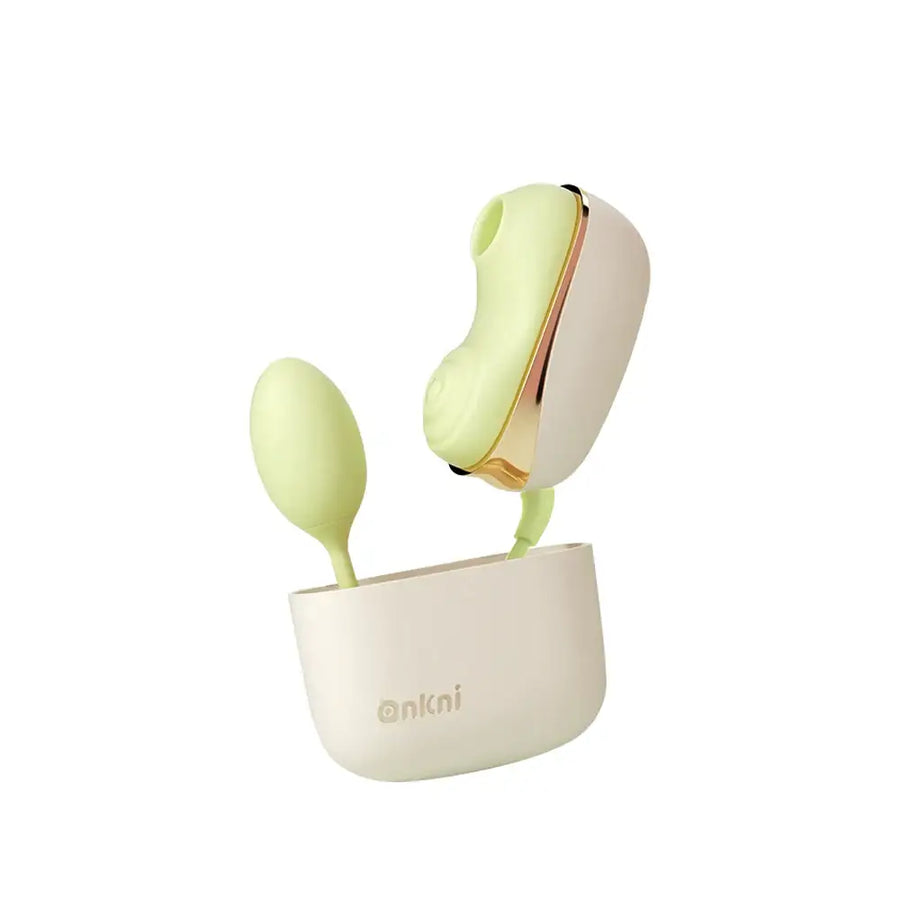 Ankni Dear Vibrator – 4 in 1 Vibrating + Tapping + Suction + Egg Connector App Control Vibrator With Casing - Frisky Business Adult Sex Toys Shop