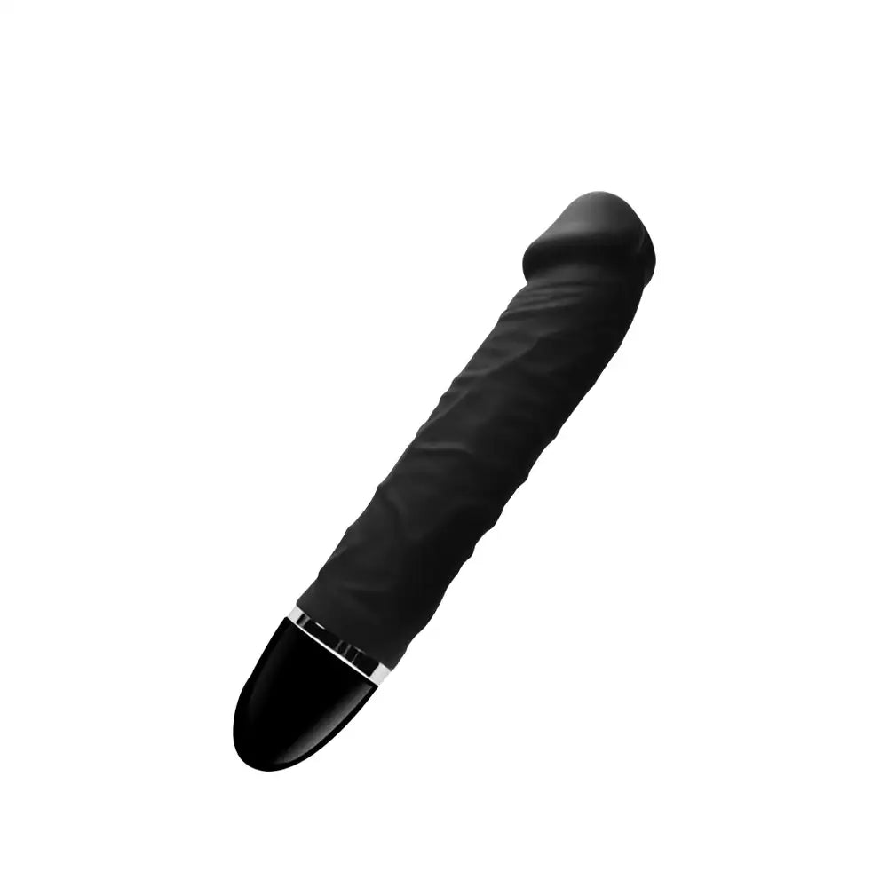 Black Dildo Vibrator Strong 7 Modes Vibration - Frisky Business Adult Sex Toys Shop