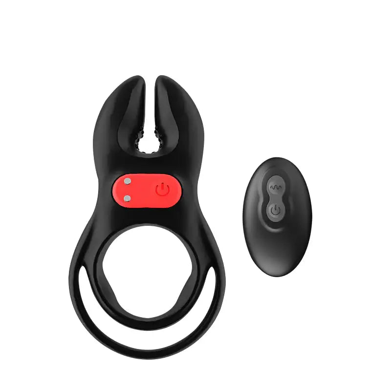Daring Dom - Vibrating Cock Ring with Nipple Clip - Frisky Business Adult Sex Toys Shop