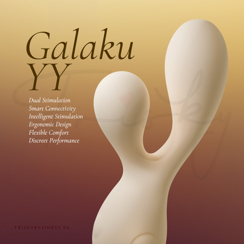 Galaku Y-shaped vibrator with dual stimulation ends and soft silicone construction