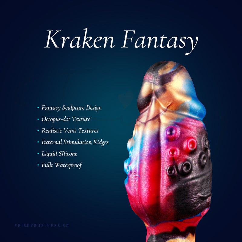 Fantasy-inspired tentacle plug displayed with key design features and specifications.