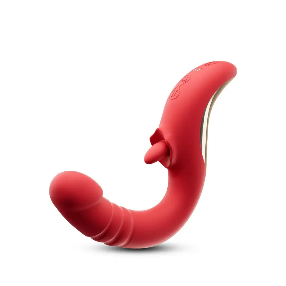 LustraVibe - Thrusting and Licking Vibrator - Frisky Business Adult Sex Toys Shop