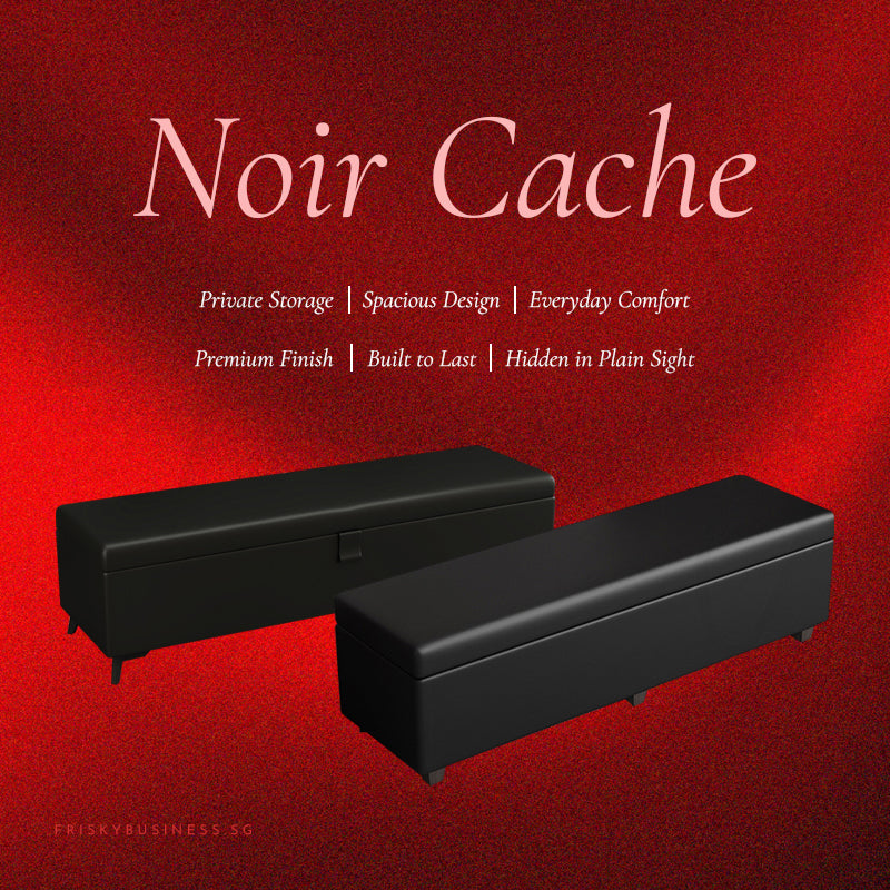 Noir Cache Lockable Storage Ottoman