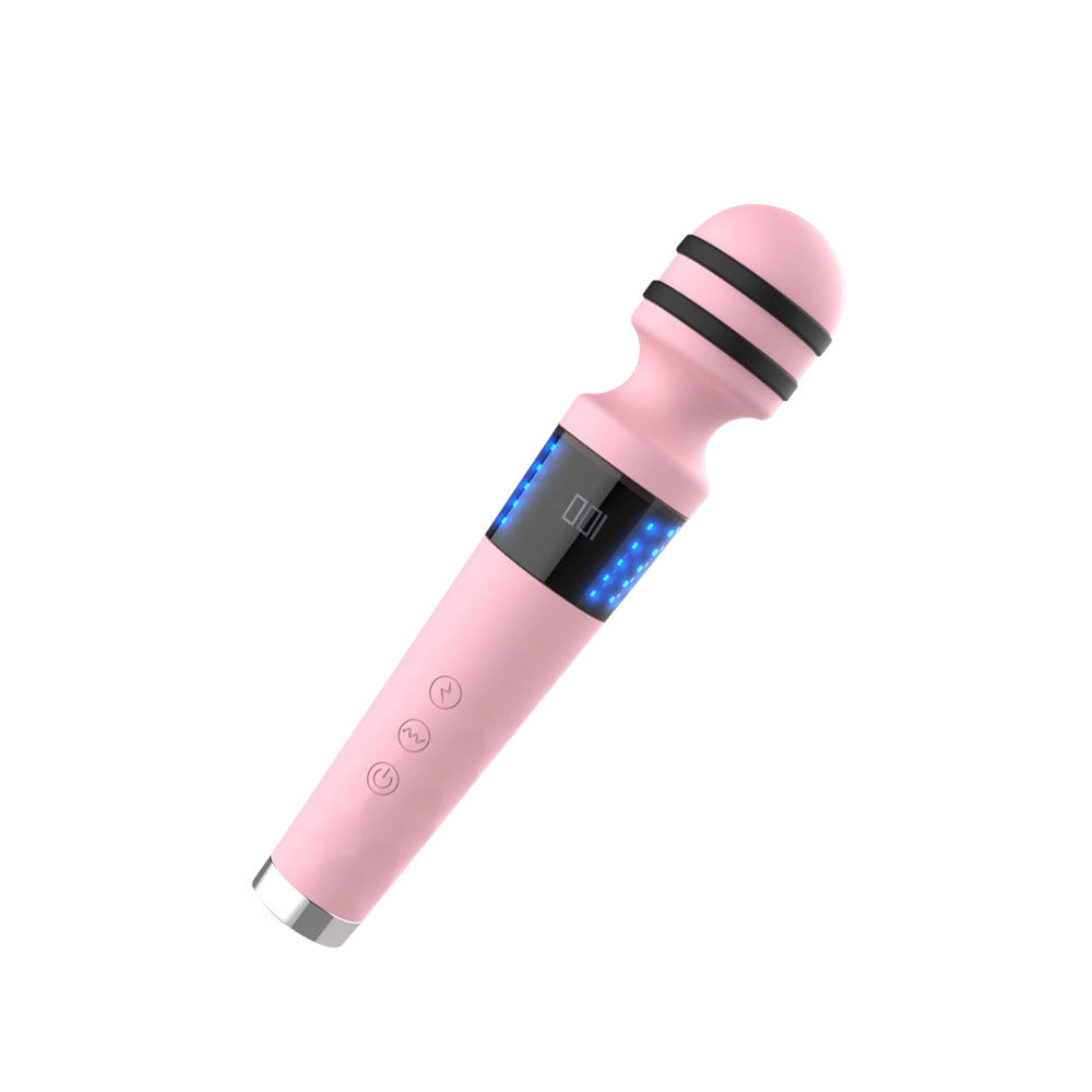 Roge - Electric Shock LED Display AV Wand Vibrator, Adult Female Rechargeable Sex Toys