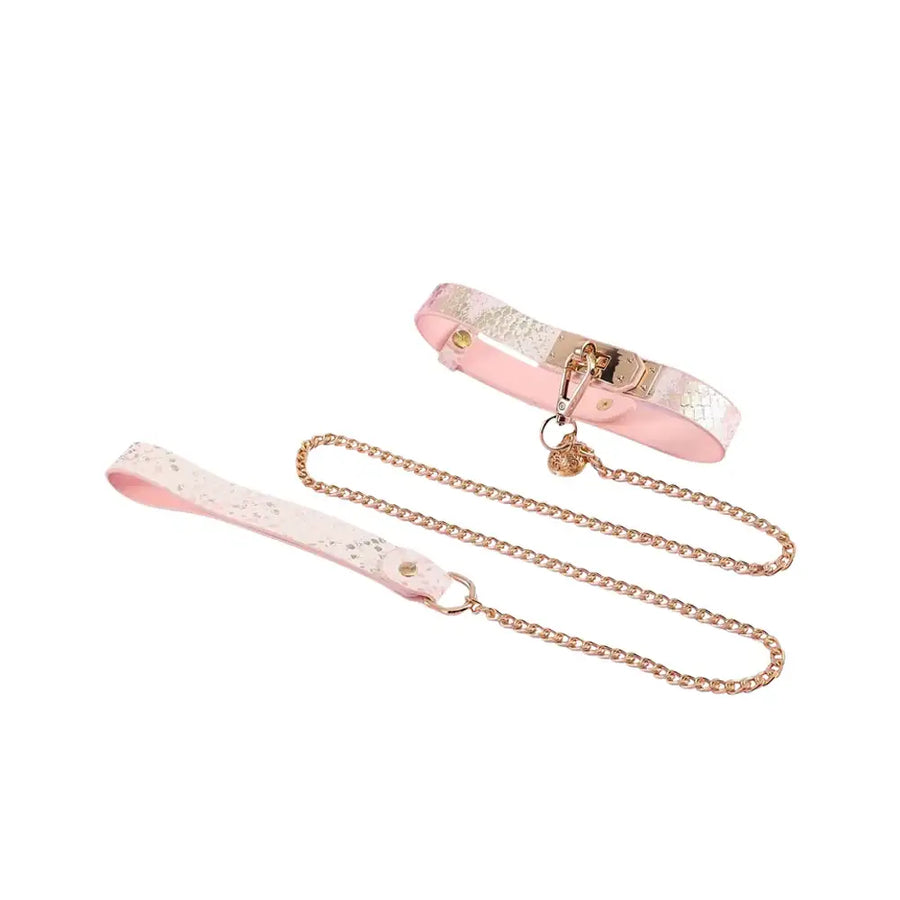Serpent Petal - BDSM Collar & Leash With Bell - Frisky Business Adult Sex Toys Shop