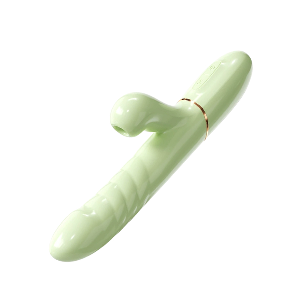 Viridian Bliss – Rotating Beads Thrusting + Suction Vibrator