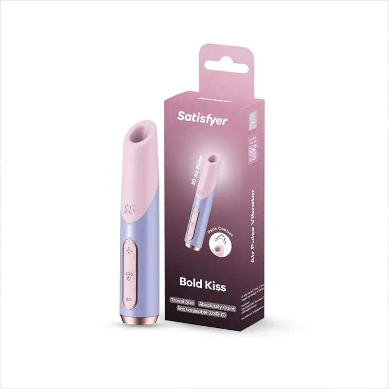 Satisfyer Bold Kiss Compact Design Soft Silicone Personal Massager Rechargeable Adult Toy Singapore