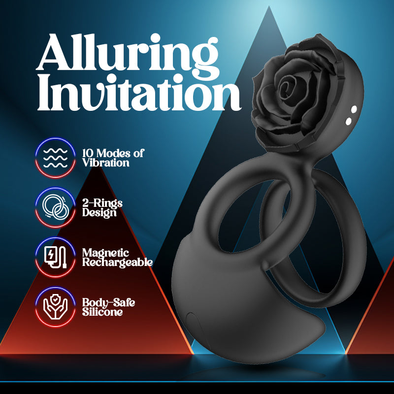 Alluring Invitation - Vibrating Dual Loop Cock Ring