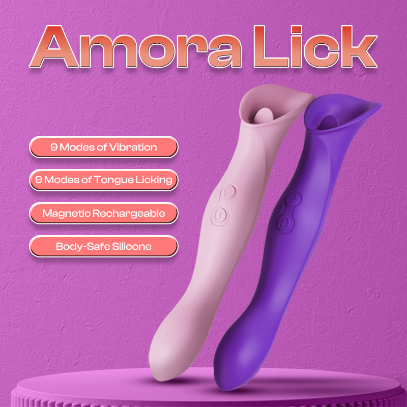 Amora Lick - Female Single Vibrator with Licking Tongue