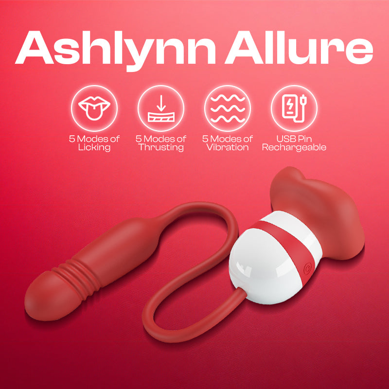 Ashlynn Allure - 2-in-1 Licking and Thrusting Vibrator