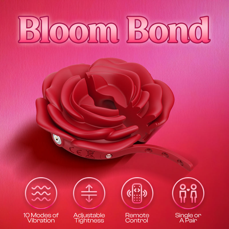 Bloom Bond - Wireless Vibrating Nipple Clamps with Remote Control