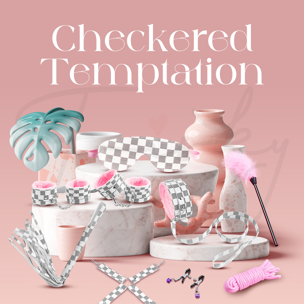 Checkered Temptation – 10 Pcs BDSM Starter Kit