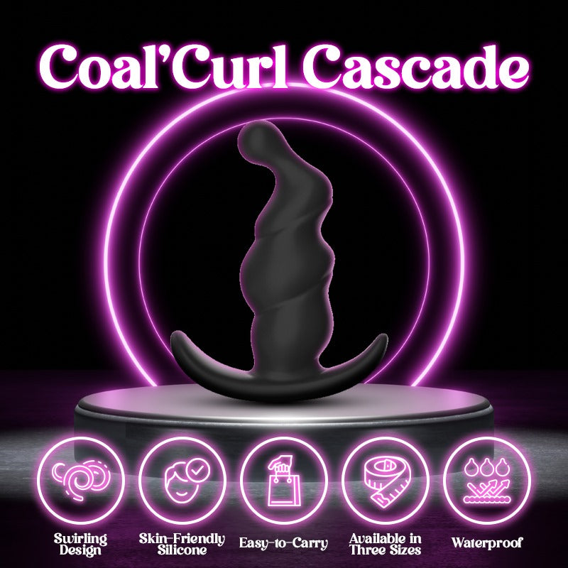 Coal’Curl Cascade – Silicone Anal plug