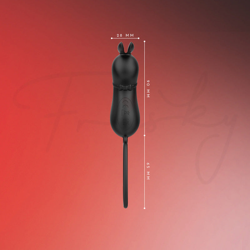 Vibrator shown from the side against a dark red background