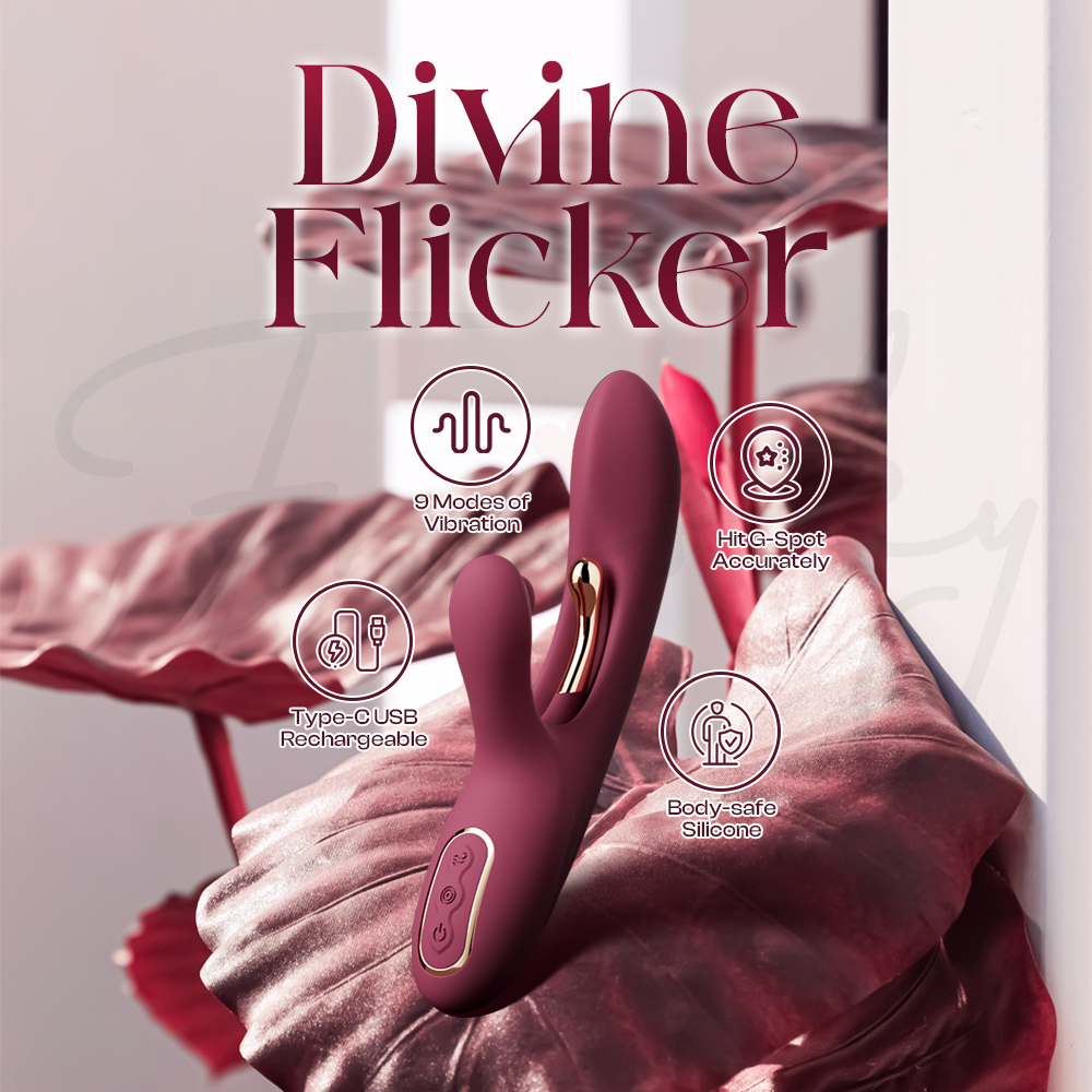 Divine Flicker - Fingering G-Spot Clitoral Simulation Vibrator, Adult Female Rechargeable Sex Toys