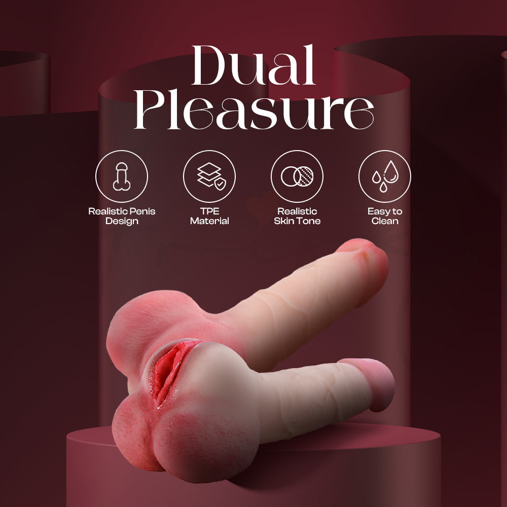 Dual Pleasure - Manual Male Masturbator Dildo