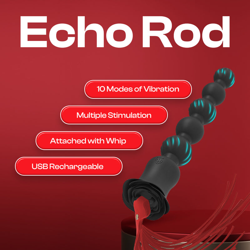 Echo Rod - Baton Vibrator with Whip