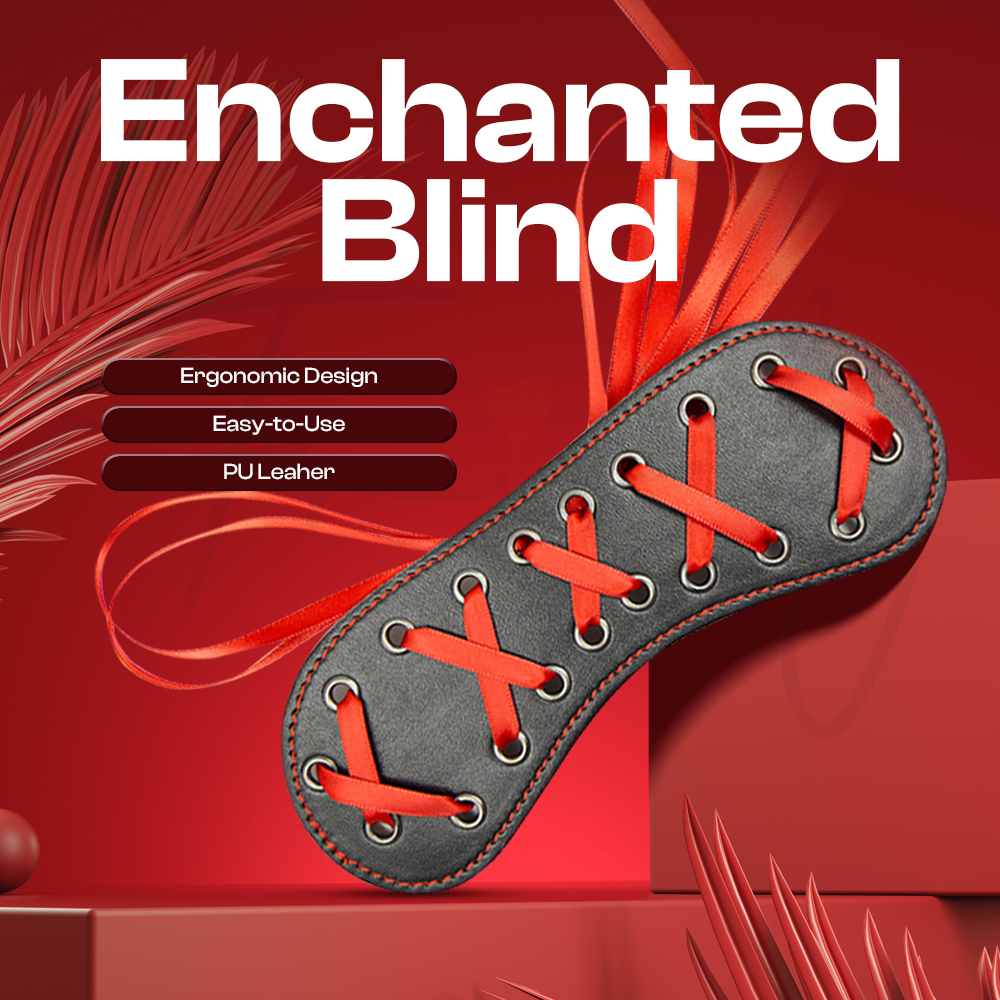 Enchanted Blind – PU Leather Ribbon Lace Blindfold