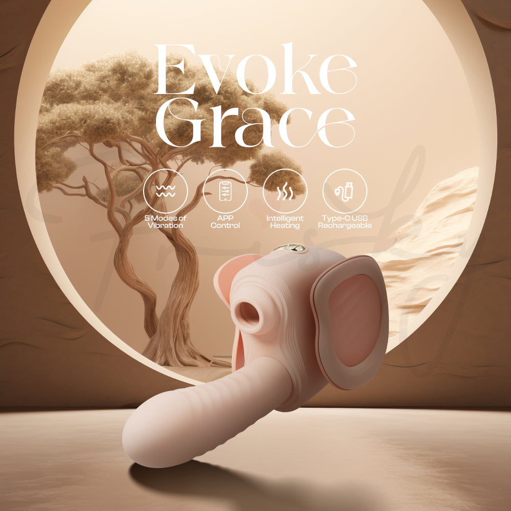 Compact women’s pleasure device shown from side angle on display base