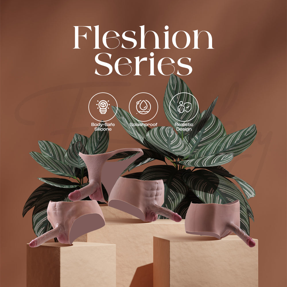 Fleshion Series - Realistic Silicone Strap-on Dildo Pants