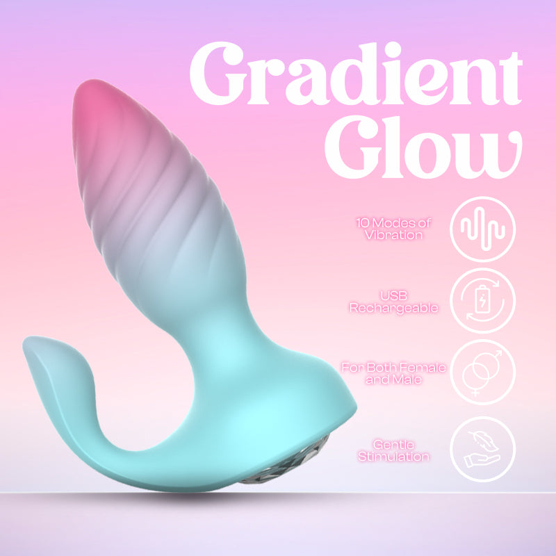 Gradient Glow - Vibrating Anal Plug with Remote Control