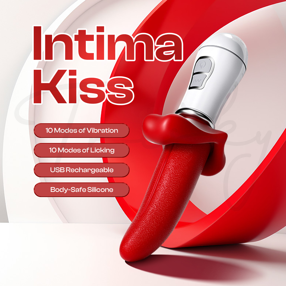 Intima Kiss - Vibrating Tongue Licking G-Spot Vibrator, Adult Female Sex Toys