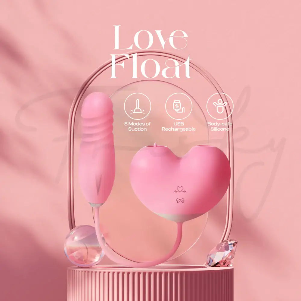 Love Float - Thrusting Egg With Suction & Licking Vibrator - Frisky Business Adult Sex Toys Shop