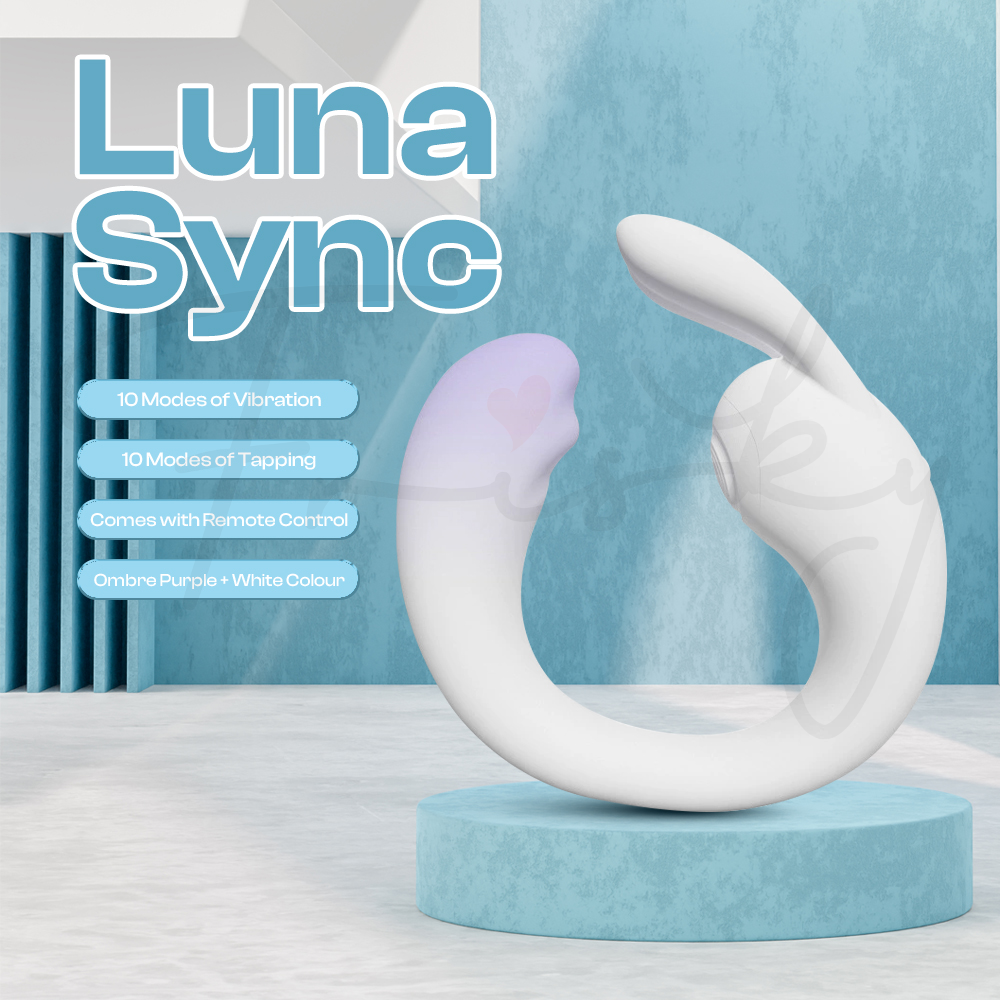 Luna Sync – Wearable Double Headed G-Spot Clitoral Tapping Simulation Vibrator with Remote Control