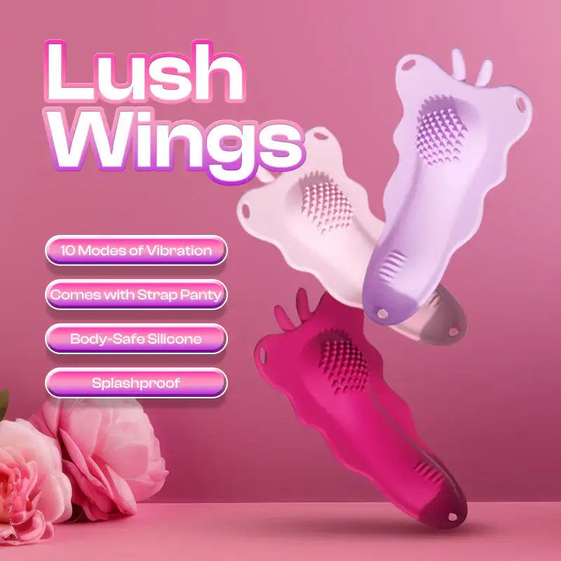 Lush Wings - Female Wearable APP Control Vibrator with Strap - Frisky Business Adult Sex Toys Shop