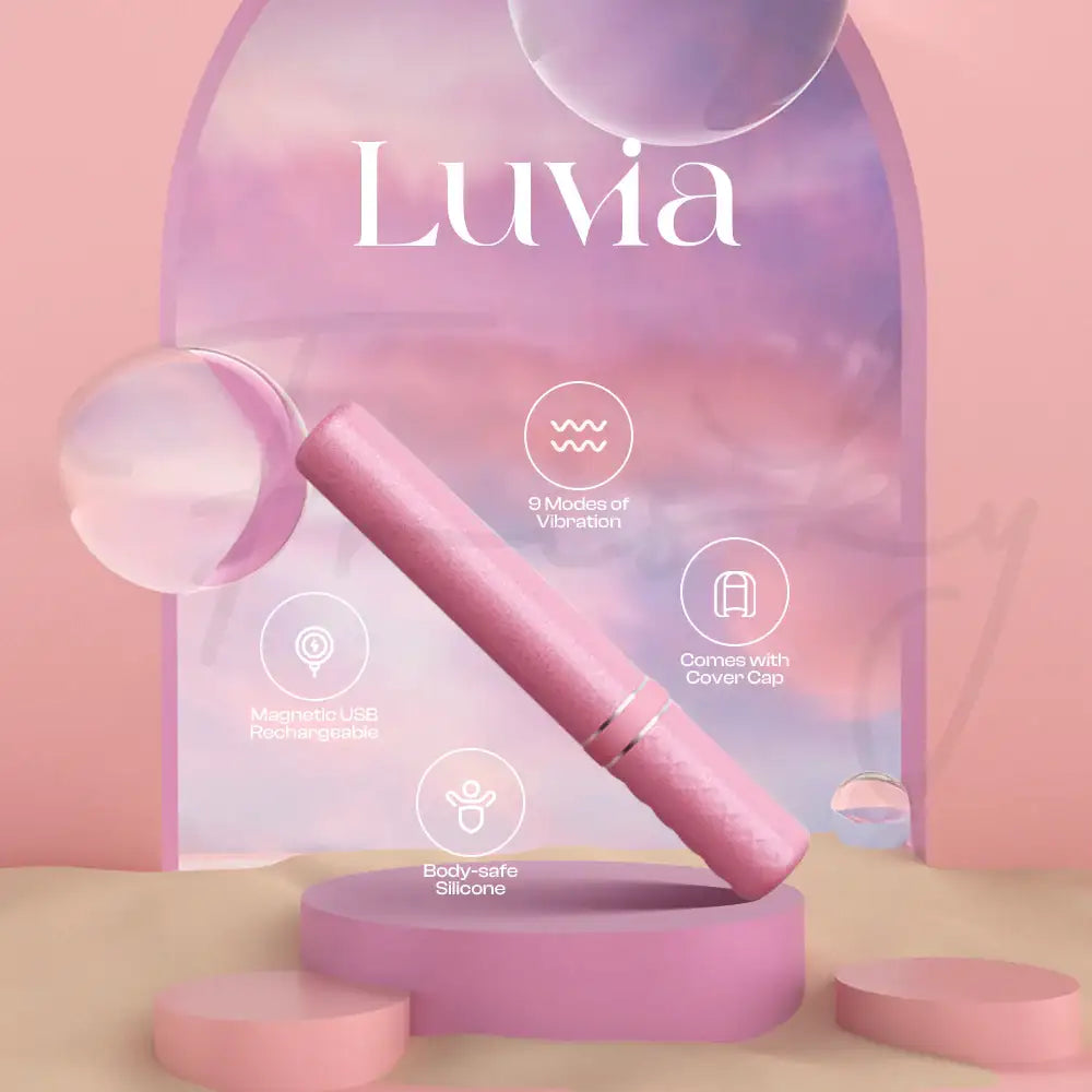 Luvia - Automatic Thrusting Vibrating Suction 3 In 1 Vibrator - Frisky Business Adult Sex Toys Shop
