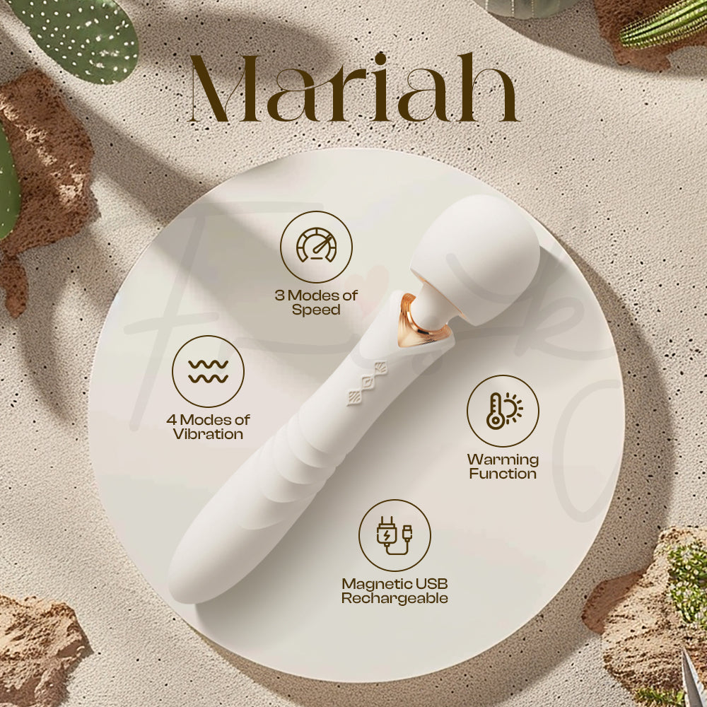Mariah - 2 in 1 Thrusting Wand Vibrator