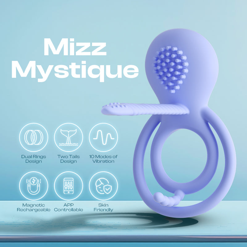 Mizz Mystique - APP Control Vibrating Dual Cock Rings