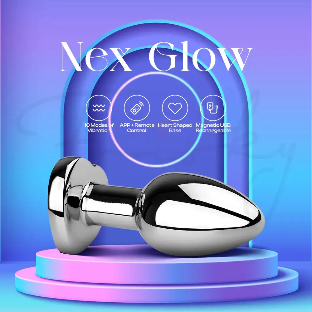 Nex Glow - Vibrance Light Base Vibrating Butt Plug with APP + Remote Control - Frisky Business Adult Sex Toys Shop