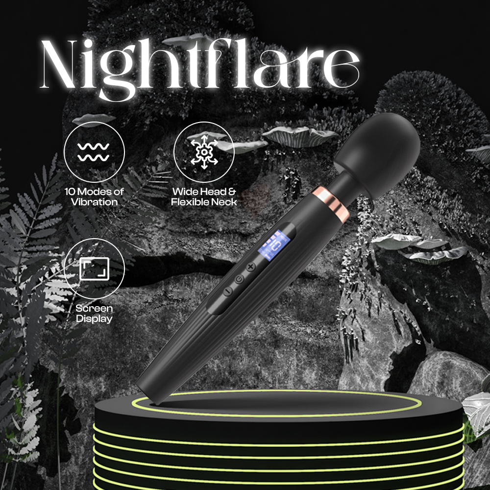 Nightflare  - LCD Screen Display Large AV Wand Vibrator