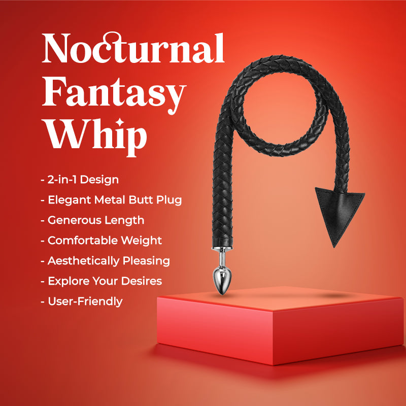 Nocturnal Fantasy Whip – With Butt Plug 2 in 1