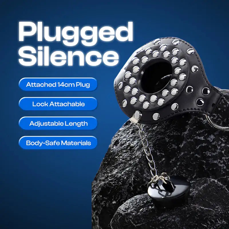 Plugged Silence - BDSM Mouth Gag With Plug - Frisky Business Adult Sex Toys Shop