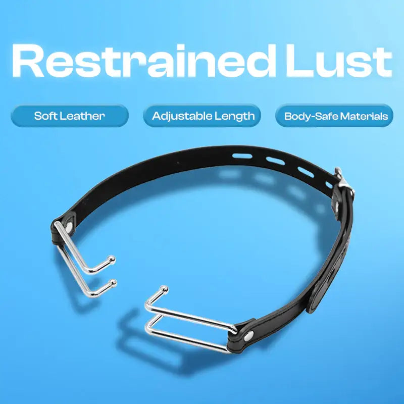 Restrained Lust - BDSM Leather Open Mouth Gag - Frisky Business Adult Sex Toys Shop