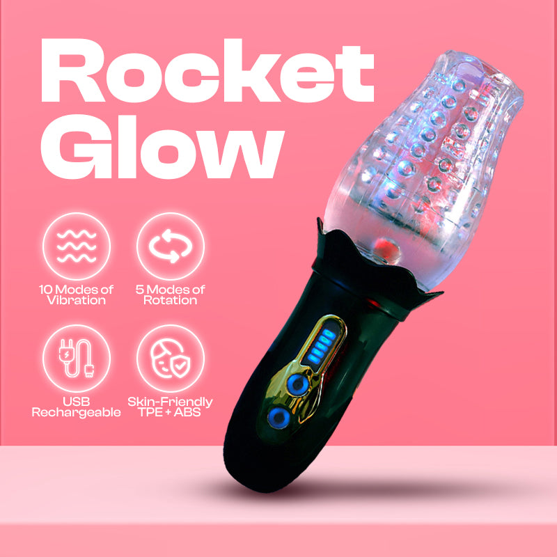 Rocket Glow - Rotating Masturbator and Penis Trainer