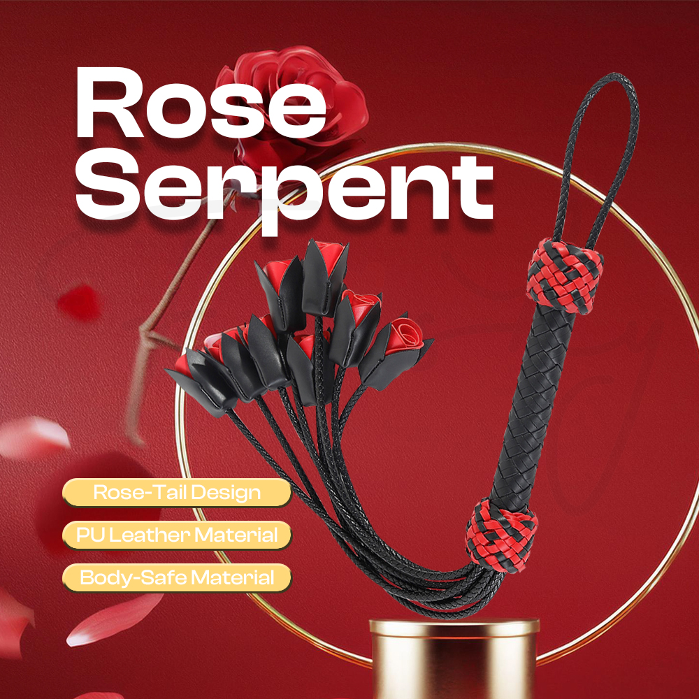 Rose Serpent – PU Leather Rose-Tail Whip